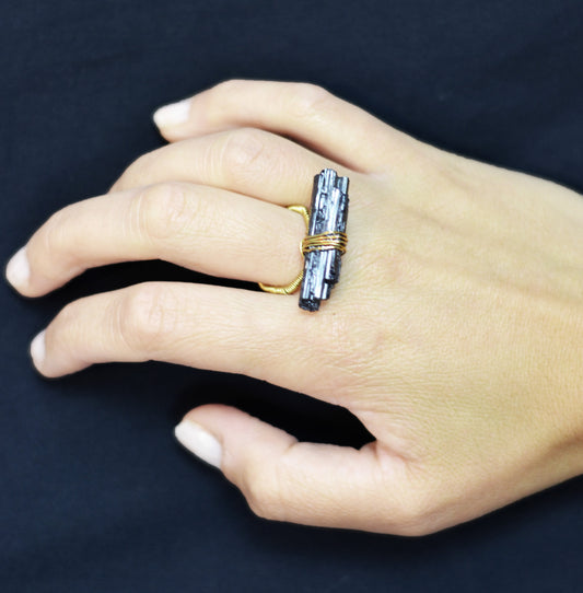 Black Tourmaline Ring