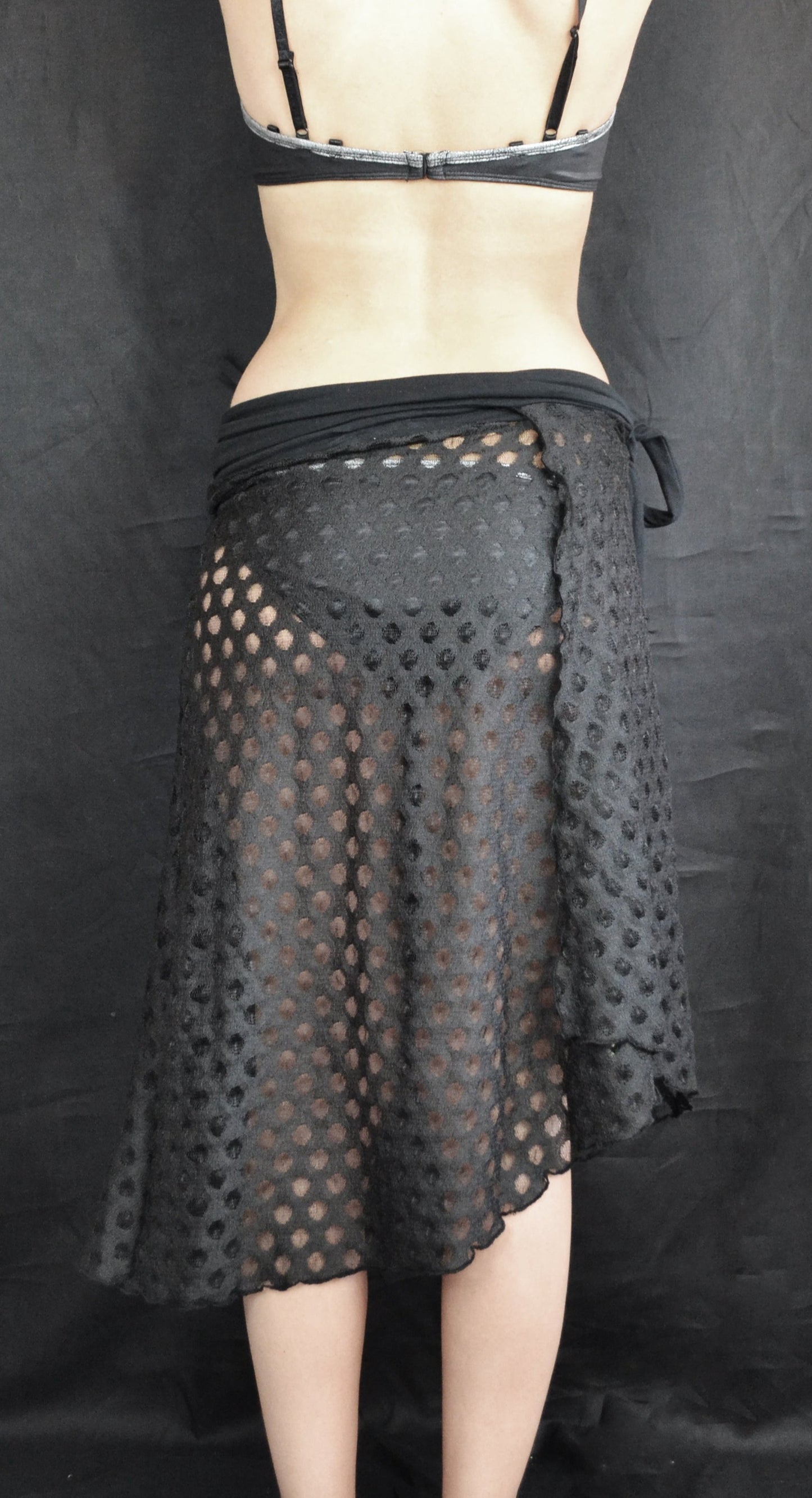 Stripped Wrap Skirt